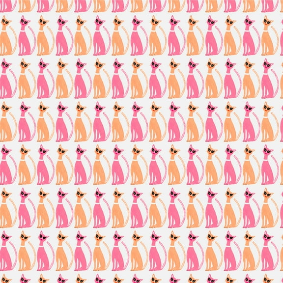 Retro Pretty Kitty Cats Pattern Premium Roll Gift Wrap Wrapping Paper