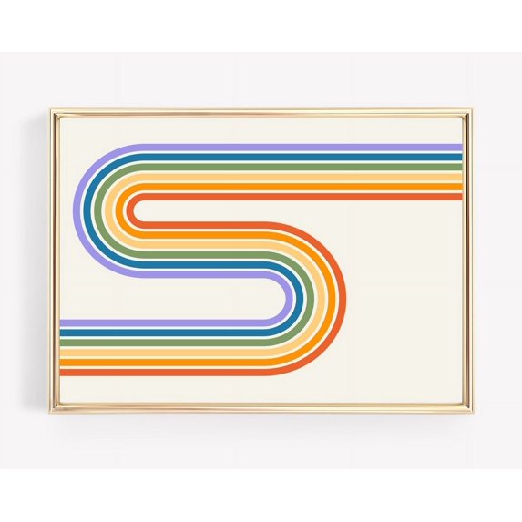 Retro Pride Decor Subtle Pride Wall Art Lgbtq Art Mid Century Modern Pride Art Rainbow Wall Art Kikiandnim Wall Art, Modern Wall Decor, 12x18 UNFRAMED