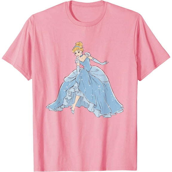 Retro Princess in Dress Cinderella DTG Print Unisex T-Shirt