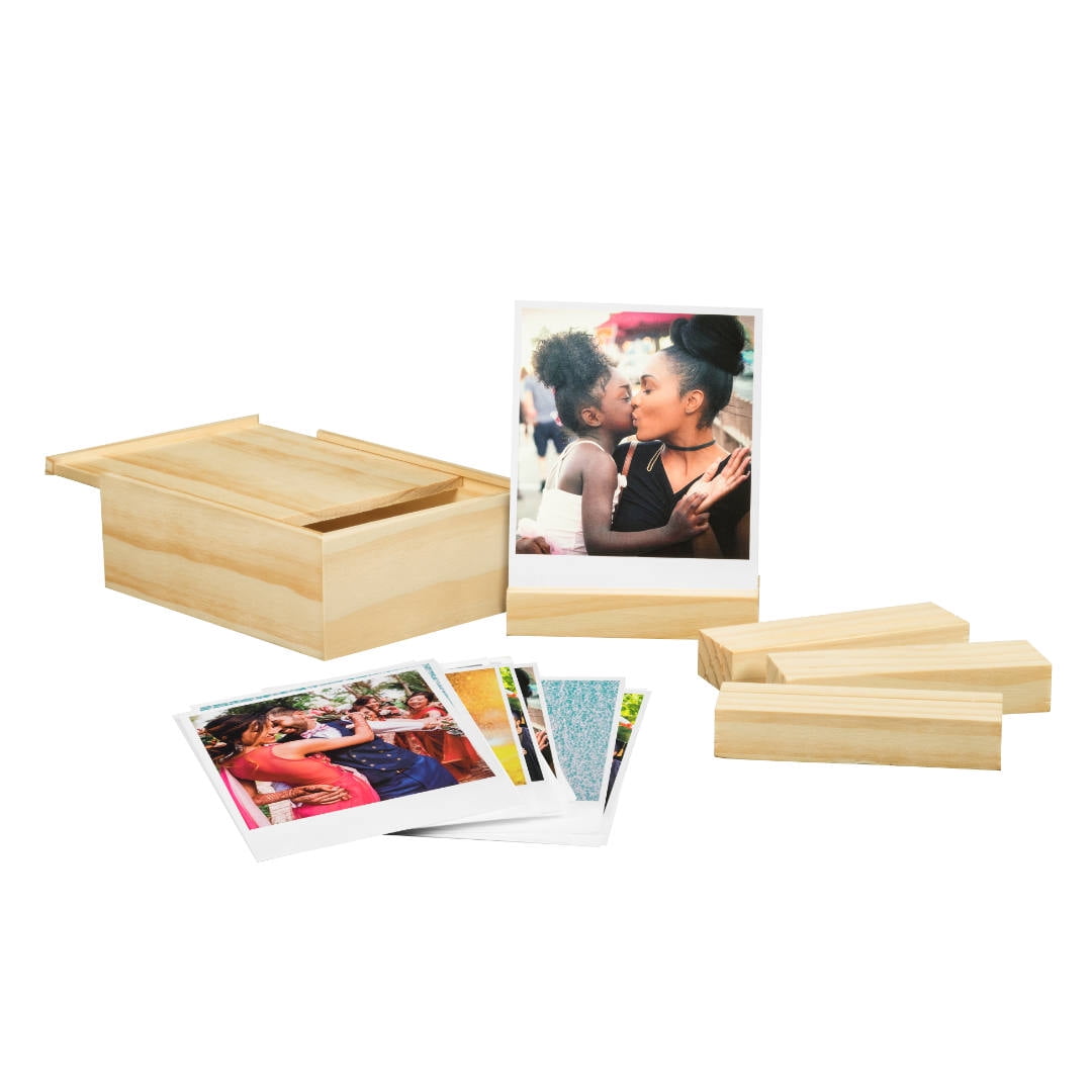 Retro Prints, Set of 25 with Wooden Box & Stands