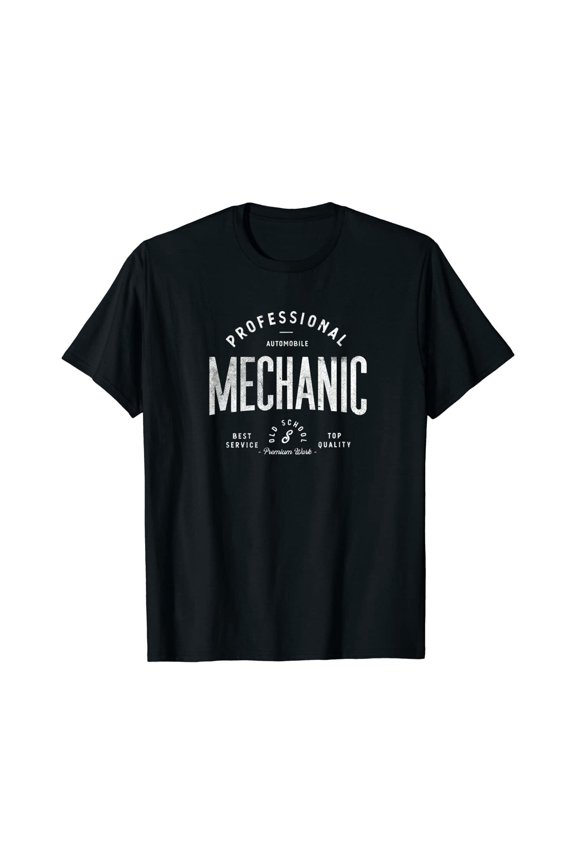 Retro Professional Auto Mechanic “Old School” T-Shirt by Turbo Volcano *NEW*