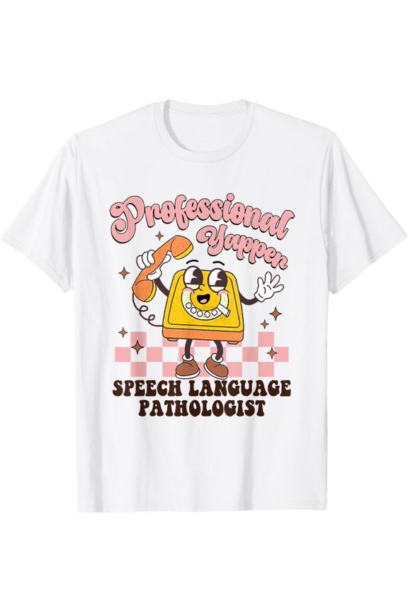Retro Professional Yapper Speech Language Pathologist Slp T-Shirt Size S-5XL