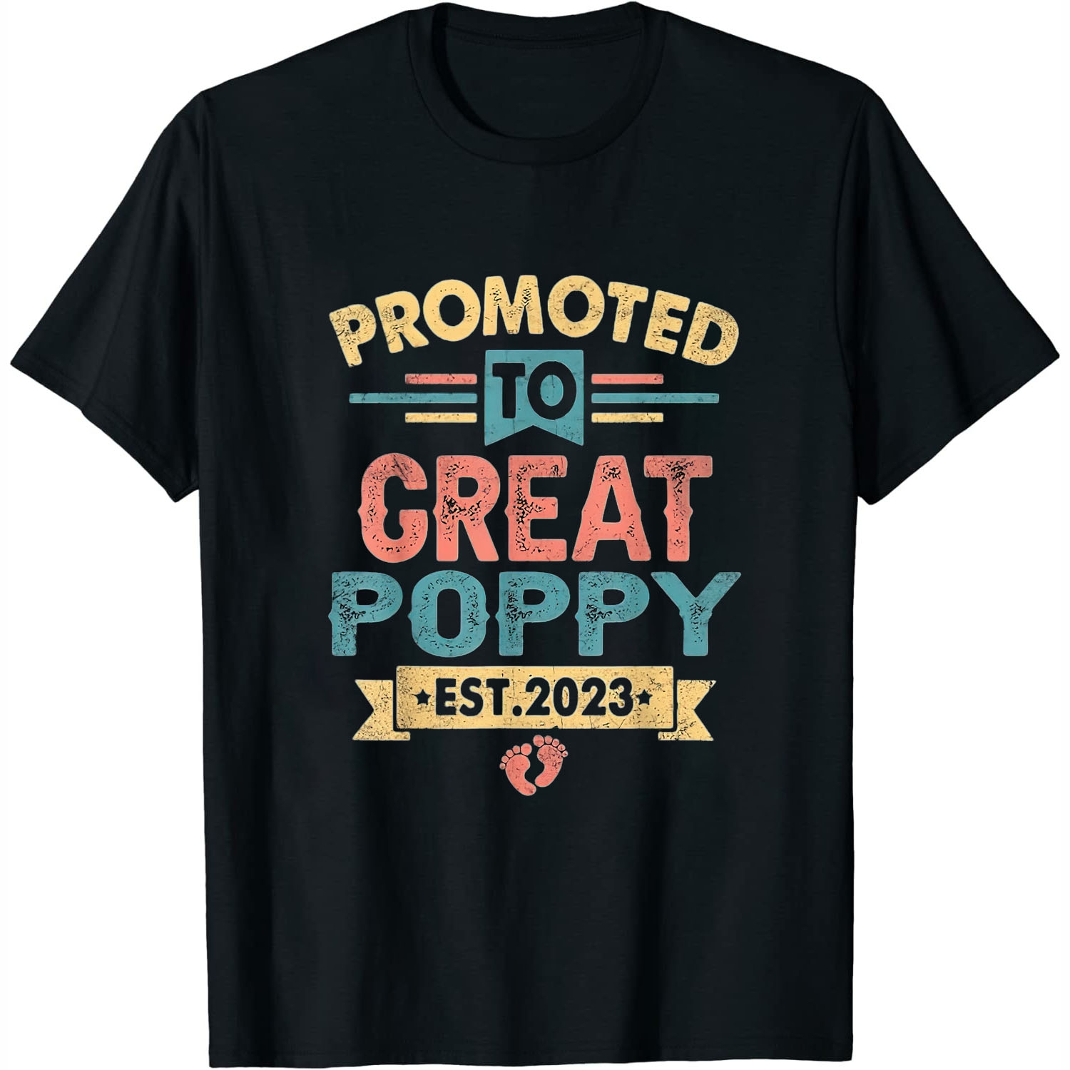 Retro Promoted To Great Poppy Est 2023 Womens T-Shirt Black - Walmart.com