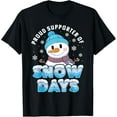 thumbnail image 1 of Retro Proud Supporter Of Snow Days Teacher Christmas Holiday T-Shirt tee, 1 of 4