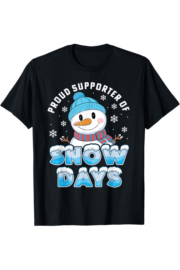 Retro Proud Supporter Of Snow Days Teacher Christmas Holiday T-Shirt tee