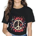 thumbnail image 1 of Retro Psychedelic Peace Sign Hip Funky Radical T-Shirt, 1 of 4