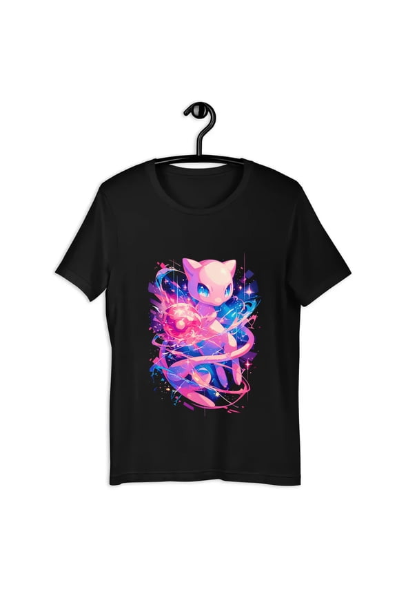 Retro Psychic Cat Shirt – Anime Creature Style Graphic Tee New Instock-TH25690