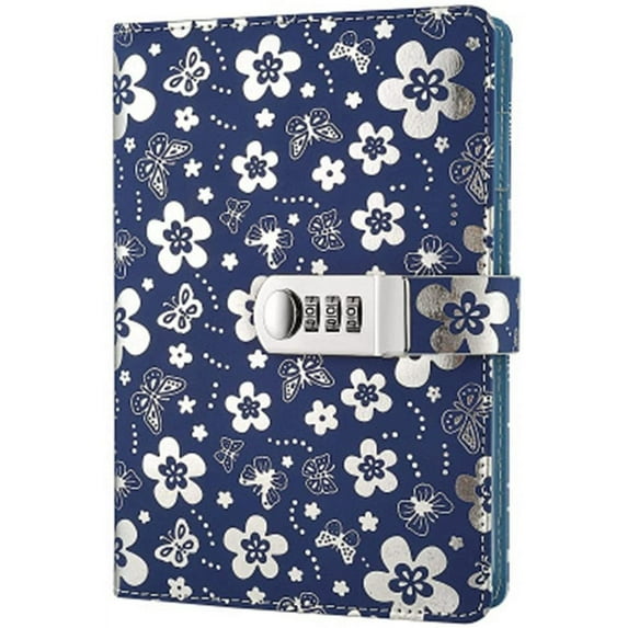 Retro Pu Leather Password Lock Notebook, Diary Journal