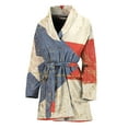 thumbnail image 1 of Retro Puerto Rican Flag Women Bathrobe One Size Univeral Fits, Puerto Rico Fashion Lightweight Plush Fleece Long Robe For Women, 1 of 4