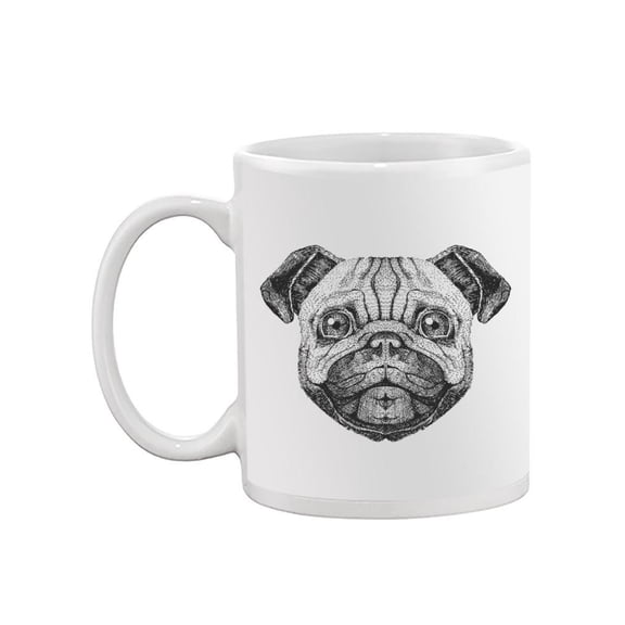 Retro Pug Drawing. Mug  -Image by Shutterstock,