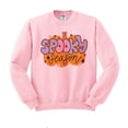 thumbnail image 1 of Retro Pumpkin Spooky Season Sweatshirt Unisex X-Large Pink, 1 of 5