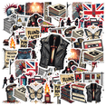 thumbnail image 1 of Retro Punk Rock Stickers, Waterproof Punk Rock Sticker for Water Bottle Laptop Phone Cases Planner Skateboard Luggage Helmet Party Favor Decor, Ideal for Adults Teens Teacher Rewards, 1 of 9