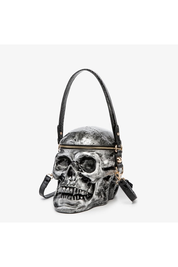 Retro Punk Skull Shaped Shoulder Bag For Women Steampunk Mini Crossbody Bags Halloween Theme Party Handbag
