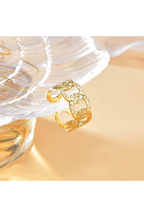 Retro Punk Style Ring Neutral Cool Handsome Hip Hop Di Ring Female Ins Tide Cross Hollow Index Finger Ring Jewelry