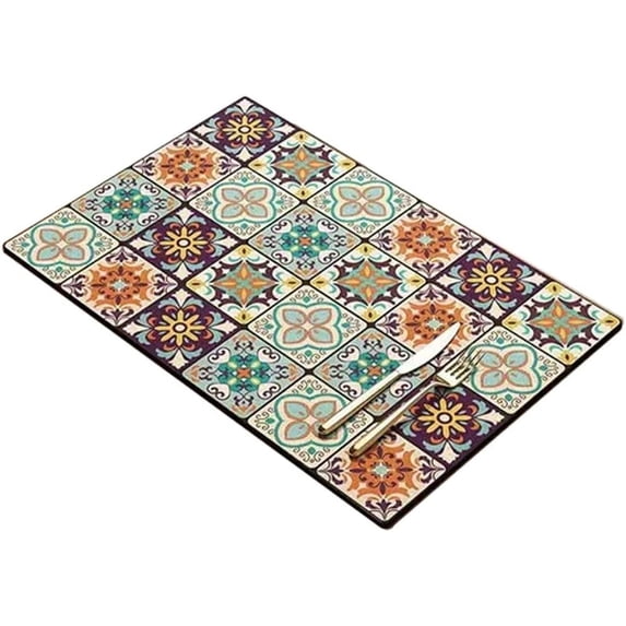 Retro Quick-Drying Water-Draining Mat for Kitchen Bar Countertops, Diatomaceous Earth Non Slip Absorbent Draining Mat, Coffee Bar Dish Drying Mat, Sink Drainer Spill Mat