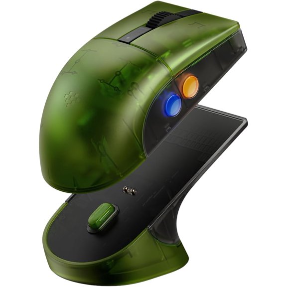 Retro R8 Mouse with Charging Dock, PAW 3395 Optical Sensor DPI 26K, 4K Polling Rate, Programmable Buttons, Kailh Sword GM X Micro Switches, Ambidextrous - Xbox Edition (Officially Licensed)