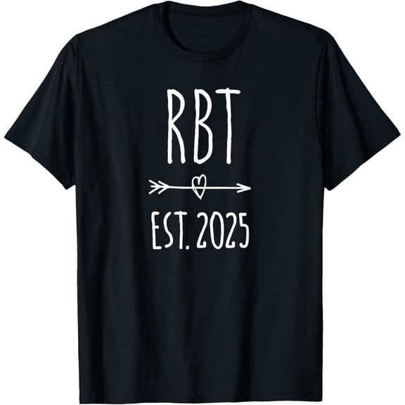Retro RBT EST 2025 Registered Behavior Technician T-Shirt Funny Heart Arrow Graphic Tee Professional Unisex Casual Apparel for Women Men