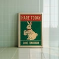 Retro Rabbit Vintage Pdf And Jpg Poster, Bathroom, Gallery Wall, Home ...