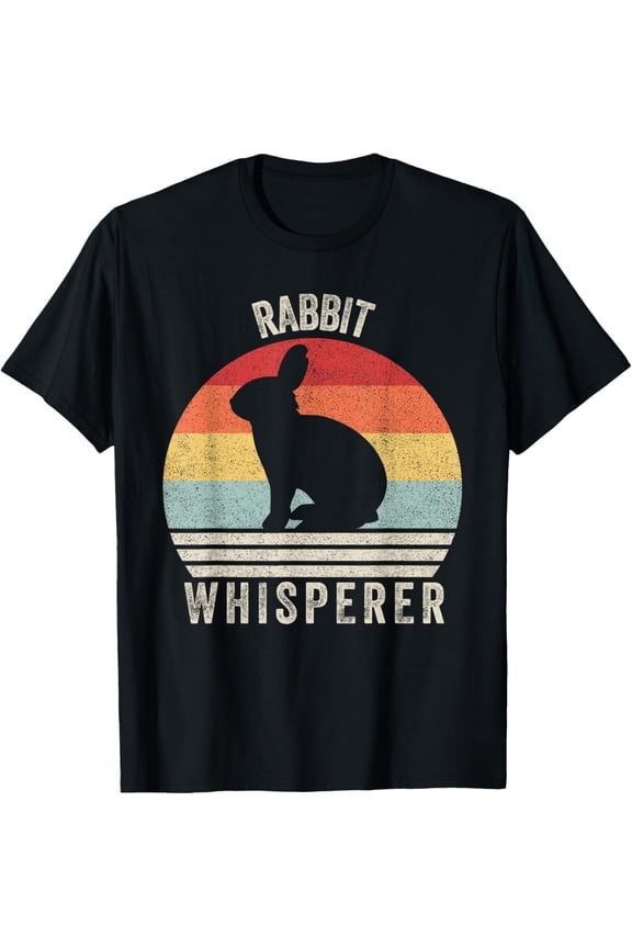 Retro Rabbit Whisperer Shirt Bunny Rabbit Animal Lovers T-Shirt