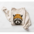 thumbnail image 1 of Retro Raccoon Wearing Beanie Sweatshirt - Sizes S-5XL ,Art Print JSC, 1 of 5