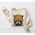 thumbnail image 1 of Retro Raccoon Wearing Beanie Sweatshirt - Sizes S-5XL ,Art Print JSC, 1 of 5