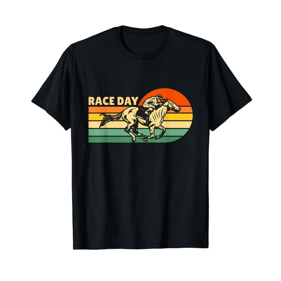 Retro Race Day Horse Racing Jockey Graphic Unisex Short Sleeve Tee