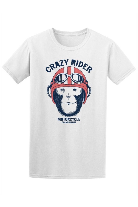 Retro Racer Monkey With Helmet Tee Men's -Image by Shutterstock