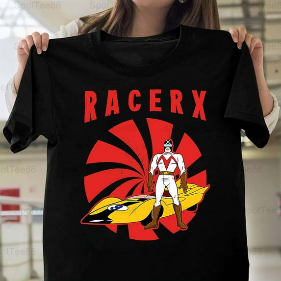 Retro Racer X Vintage Speed Thrill Racing Fan Art Graphic V50482 Unisex T-Shirt, Up to Size 5XL