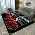 Retro Racing Car Pattern Carpet Area Rug for Bedroom Living Room Cool