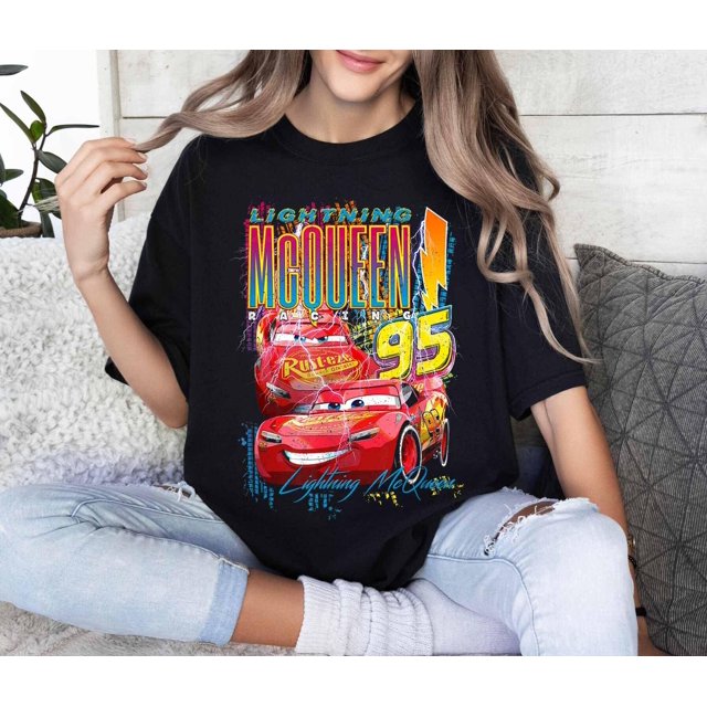 Retro Racing Thunder Lightning Mcqueen Shirt, Disney Lightning Mcqueen