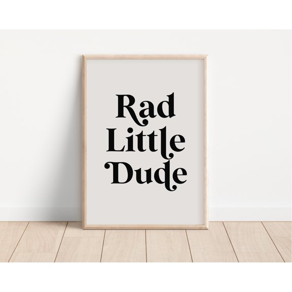 Retro Rad Little Dude Beach Nursery Baby Boy Toddler Shared Room Newborn Cool Kid Poster , Poster Print Only