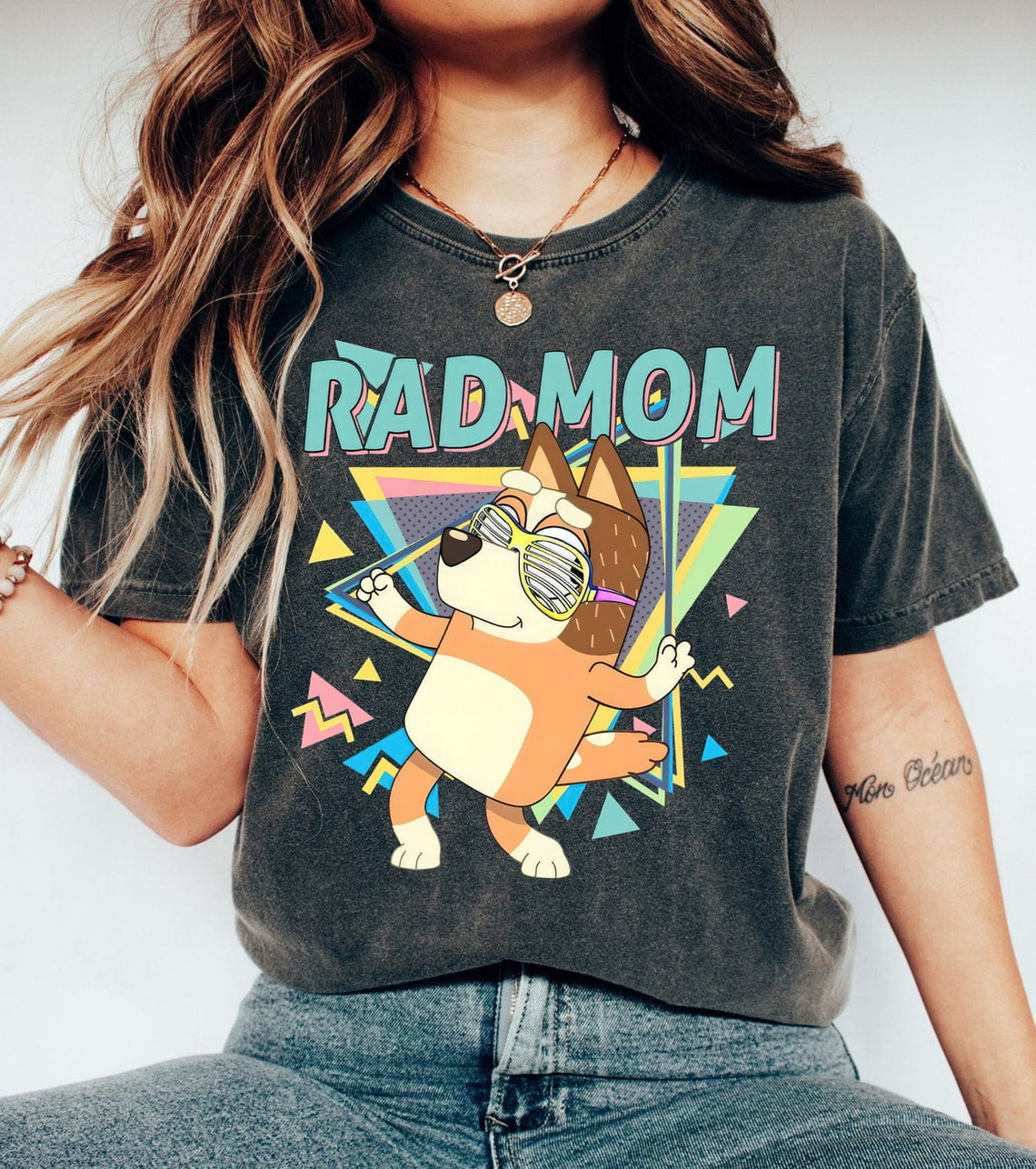 Retro Rad Mom Bluey Comfort Colors Shirt, Retro Chilli Heeler Shirt, Mama Shirt, Chilli Heeler