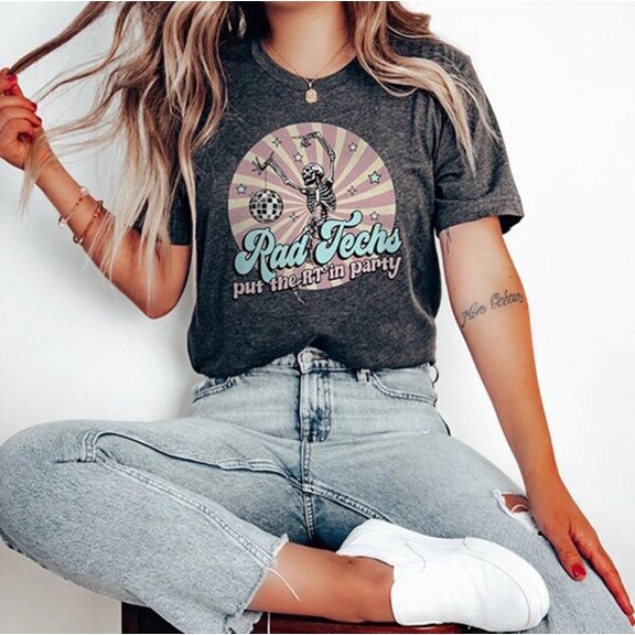Retro Radiology Shirt, Rad Tech T-Shirt, Radiology , X-Ray Tech Tshirt, Radiologist Assistant Tee Ct Mri Tech Grad , Rt(R)