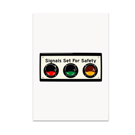 Retro Rail Safety Art - Train Enthusiast - 13x19 Poster Print