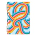 thumbnail image 1 of Retro Rainbow Abstract Spiral Journal Notebook College Ruled Notebook 8.3" x 5.7" A5 Lined Thick Paper Page, 1 of 6