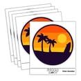 thumbnail image 1 of Retro Rainbow Beach Sunset Palm Trees Surfboard Car Window Bumper Water Bottle Phone Tablet Laptop Waterproof Vinyl Decal Sticker Set 5-Pack - Gloss Finish - 3.0", 1 of 7