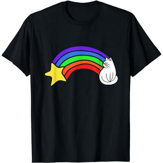 Retro Rainbow Cat t-shirt cute vintage style cat person tee