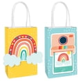 thumbnail image 1 of Birthday 'Retro Rainbow' Create Your Own Kraft Paper Favor Bags (8ct) Unique Brand, 1 of 1