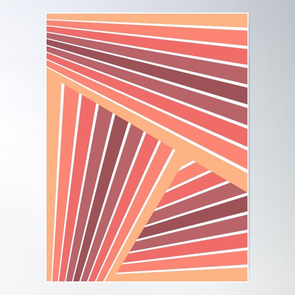 Retro Rainbow Design Poster Wall Art, Modern Wall Decor For Living Room Bedroom, 8x12 UNFRAMED