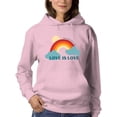 thumbnail image 1 of Retro Rainbow Love Is Love Hoodie Women -Image by Shutterstock, Female Large, 1 of 4