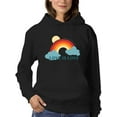 thumbnail image 1 of Retro Rainbow Love Is Love Hoodie Women -Image by Shutterstock, Female x-Large, 1 of 4