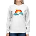 thumbnail image 1 of Retro Rainbow Love Is Love Sweatshirt Women -Image by Shutterstock, Female XX-Large, 1 of 4