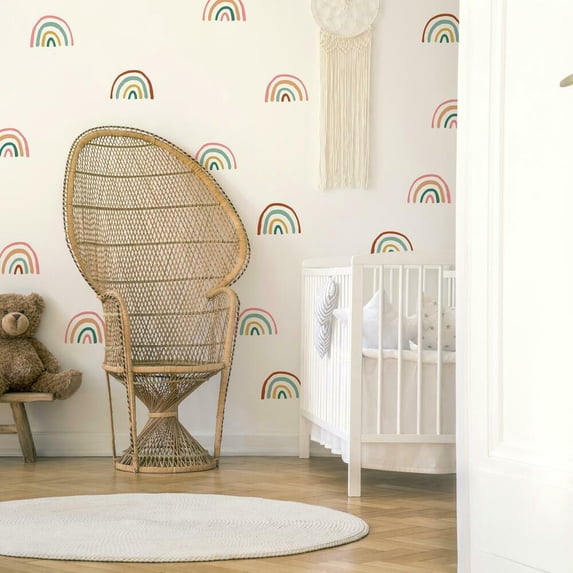 Retro Rainbow Peel and Stick Wall Decals