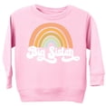 thumbnail image 1 of Retro Rainbow Sweatshirt Sibling Reveal Announcement for Baby and Toddler Girls Sibling Outfits Pink Sweatshirt 2T, 1 of 4