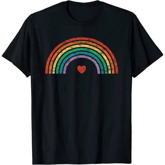 Retro Rainbow Vintage Pride LGBTQ T-Shirt