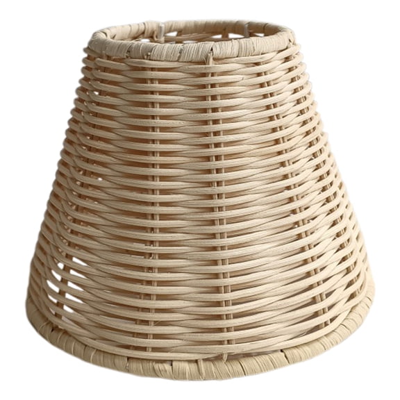 Retro Rattan Lampshade: Replacement Pendant Light Cover - E27 Woven Small Barrel Lamp Shade For Table Floor Lights Fixture Rustic Farmhouse Decor