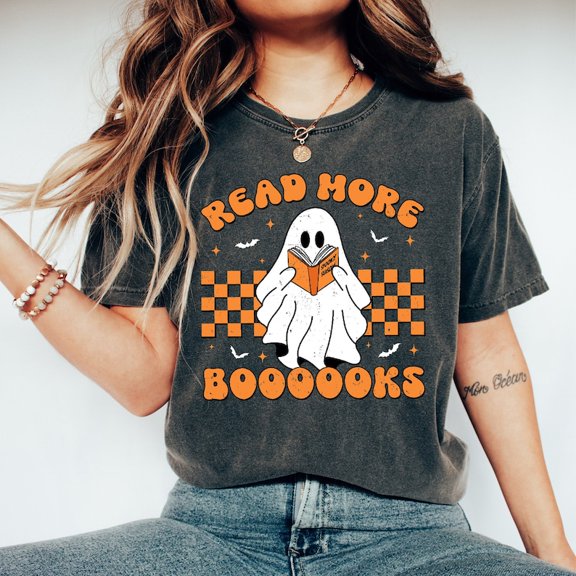 Retro Read More Books Spooky Teacher Shirt, Cute Spooky Teacher Shirt, Teacher Fall Shirt, Teacher Halloween Shirt