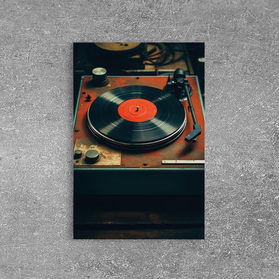 Retro Record Player Vintage Music Wall Art Unframed Paper Print