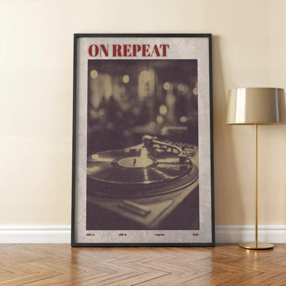 Retro Record Poster Vinyl DJ Wall Art Vintage DJ Wall Art Print Music Studio Decor Retro Recording Studio Wall Art