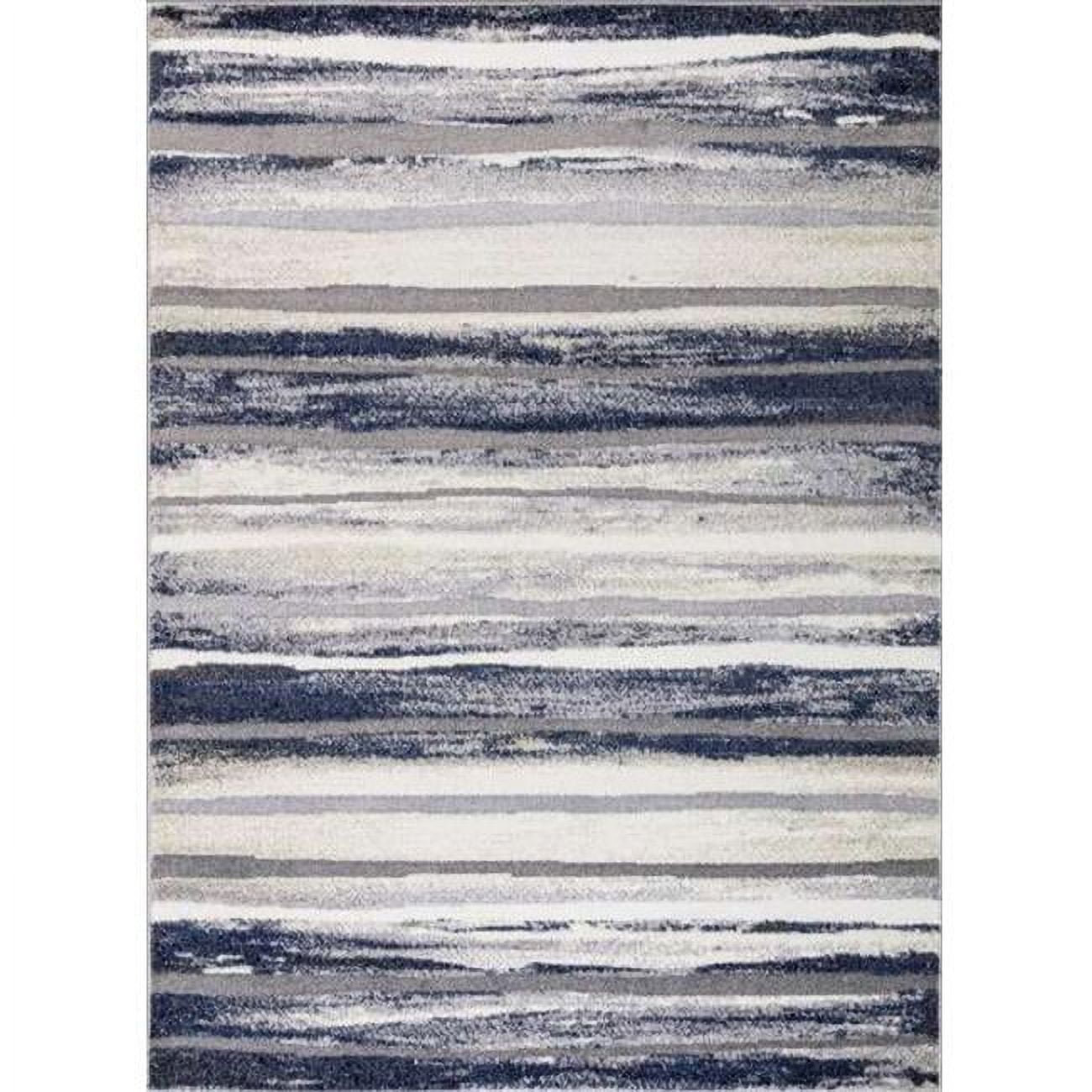 Charlotte Hand-Loomed Blue Synthetic Area Rug - 7'10" x 9'10"